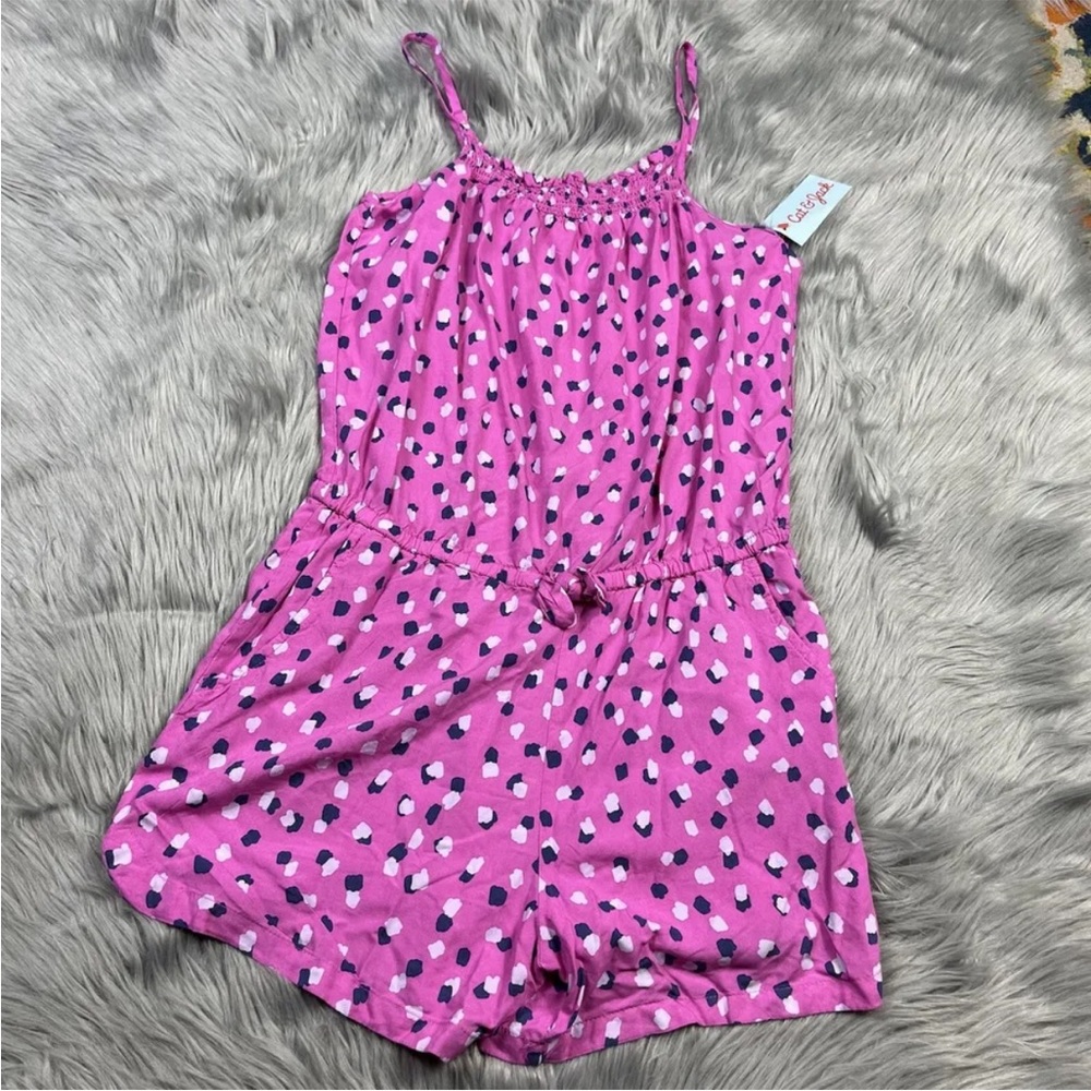 Cat & Jack Girls Pink Bubble Color Dot Romper Size XL
